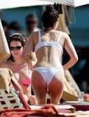 Lottie Moss and Emily Blackwell in Bikini on the Beach in Barbados