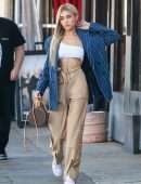 Madison Beer Pokies Outside Cafe Gratitude in Los Angeles