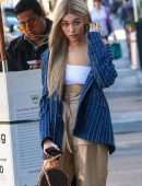 Madison Beer Pokies Outside Cafe Gratitude in Los Angeles