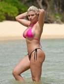 Megan Barton Hanson Booty in Bikini at a Beach in Mauritius