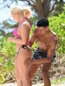 Megan Barton Hanson Booty in Bikini at a Beach in Mauritius