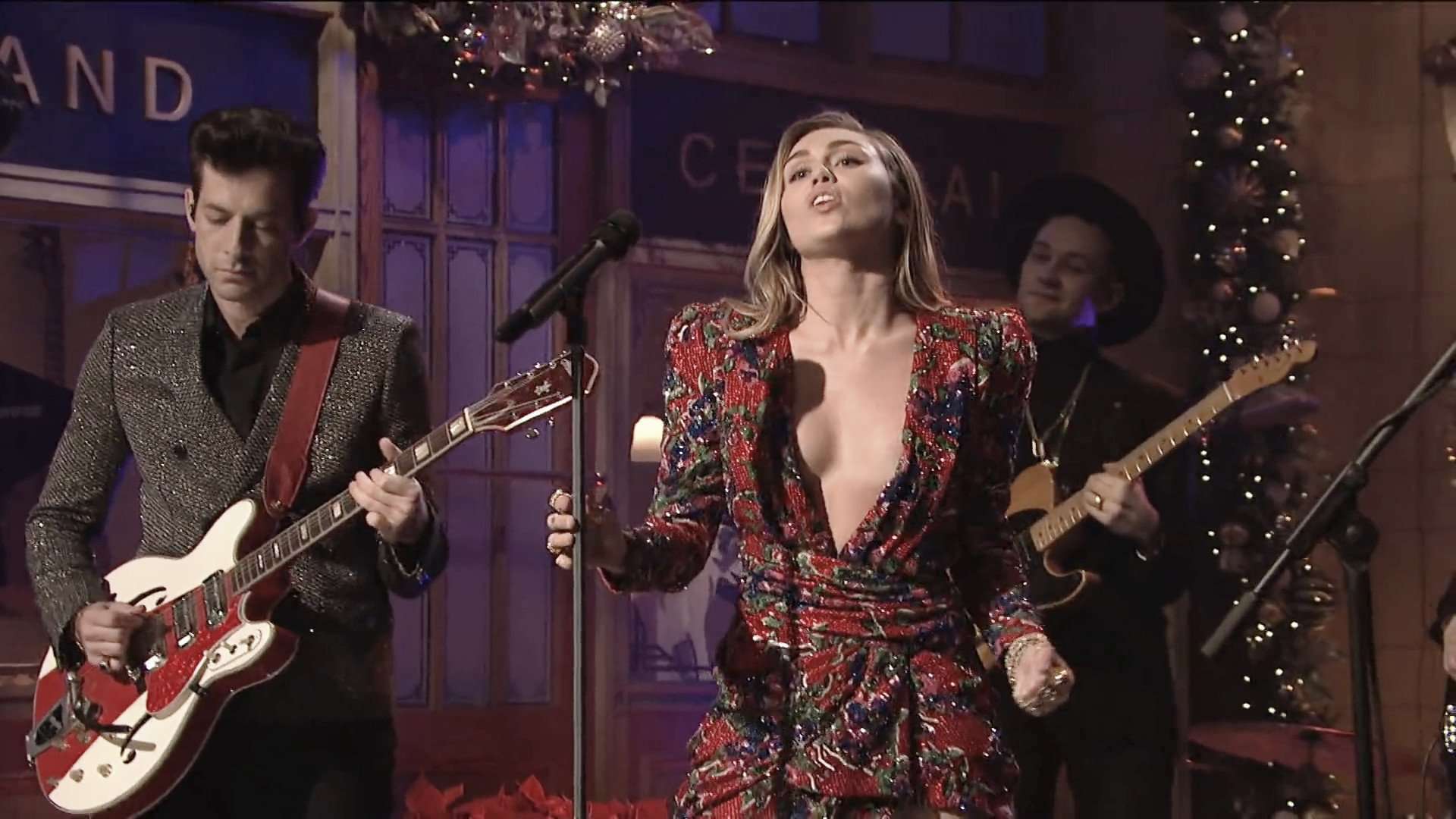 Miley Cyrus Performing Live on Saturday Night Live in New York