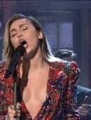 Miley Cyrus Performing Live on Saturday Night Live in New York