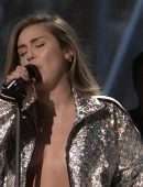 Miley Cyrus Performing Live on Saturday Night Live in New York