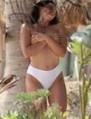 Monika Clarke Photoshoot Candids in Tulum