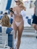 Natasha Oakley in Bikini at Beach in Miami