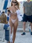 Natasha Oakley in Bikini at Beach in Miami