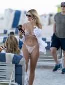 Natasha Oakley in Bikini at Beach in Miami