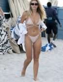 Natasha Oakley in Bikini at Beach in Miami