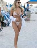 Natasha Oakley in Bikini at Beach in Miami