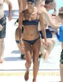 EXCLUSIVE: Nathalie Kelley pictured swimming at the iconic Icebergs, Sydney