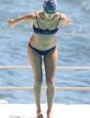 Nathalie Kelley Swimming at Iceberg's in Sydney
