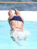 Nathalie Kelley Swimming at Iceberg's in Sydney