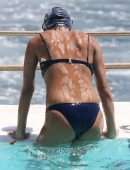 Nathalie Kelley Swimming at Iceberg's in Sydney