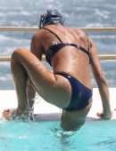 Nathalie Kelley Swimming at Iceberg's in Sydney