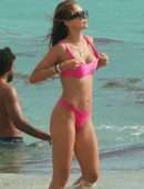 Patricia Contreras in Bikini, Wardrobe Malfunction at Beach in Miami