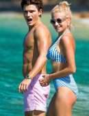 Pixie Lott in Bikini on the Beach in Barbados