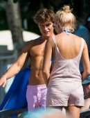 Pixie Lott in Bikini on the Beach in Barbados