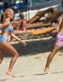 Pixie Lott in Bikini on the Beach in Barbados
