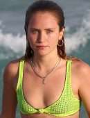 Sailor Brinkley Cook in Bikini at the Beach in Miami