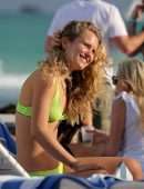 Sailor Brinkley Cook in Bikini at the Beach in Miami