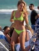 Sailor Brinkley Cook in Bikini at the Beach in Miami