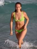Sailor Brinkley Cook in Bikini at the Beach in Miami