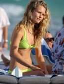 Sailor Brinkley Cook in Bikini at the Beach in Miami