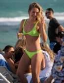 Sailor Brinkley Cook in Bikini at the Beach in Miami