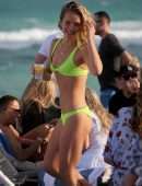 Sailor Brinkley Cook in Bikini at the Beach in Miami