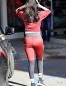Selena Gomez in Red Tights, Hits the Gym in Los Angeles