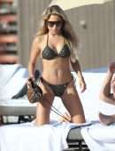 Sylvie Meis in a Bikini at the Beach in Miami