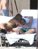 Sylvie Meis in a Bikini at the Beach in Miami