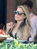 Sylvie Meis in a Bikini at the Beach in Miami