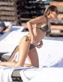 Sylvie Meis in a Bikini at the Beach in Miami