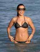 Sylvie Meis in a Bikini at the Beach in Miami