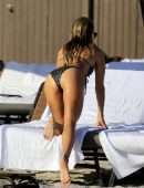 Sylvie Meis in a Bikini at the Beach in Miami