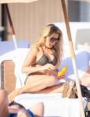 Sylvie Meis in a Bikini at the Beach in Miami