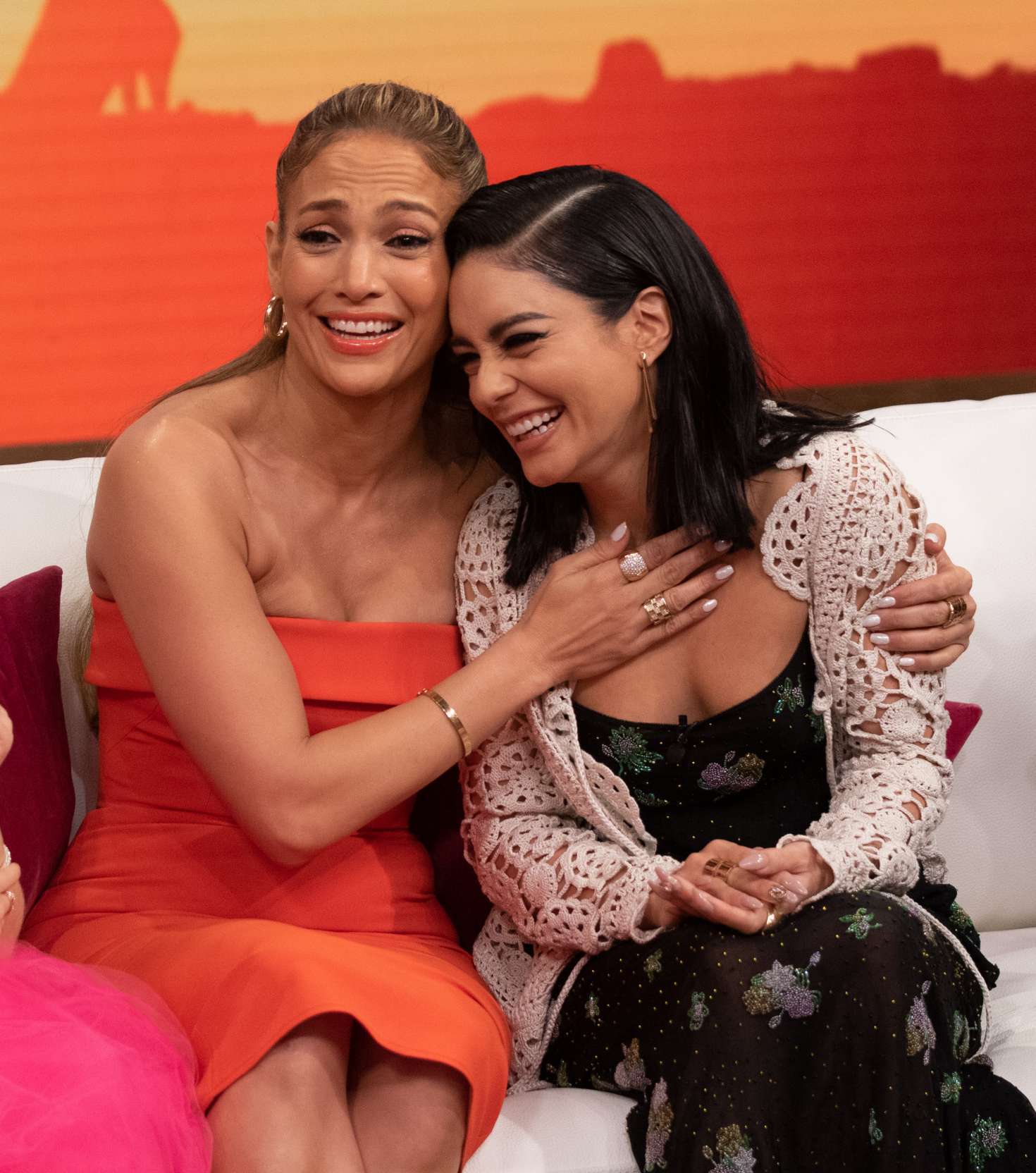 Vanessa Hudgens and Jennifer Lopez on Despierta America in Miami