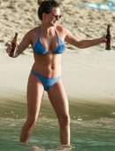 Zara Holland in Bikini at a Beach in Barbados