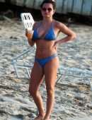 Zara Holland in Bikini at a Beach in Barbados