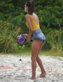 Alessandra Ambrosio at the Beach in Santa Catarina, Brazil