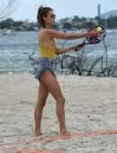 Alessandra Ambrosio at the Beach in Santa Catarina, Brazil