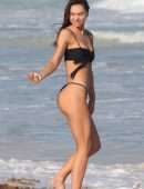Alexis Ren in Bikini on the Beach in Tulum