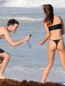 Alexis Ren in Bikini on the Beach in Tulum