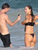 Alexis Ren in Bikini on the Beach in Tulum