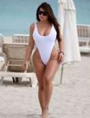 Anastasiya Kvitko for White Swimsuit Photoshoot in Miami