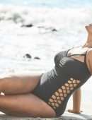 Ashley Graham in “Essentials” Swimwear Photoshoot 2019