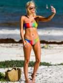 Ashley James in Bikini on the Beach in Zanzibar