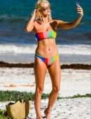 Ashley James in Bikini on the Beach in Zanzibar